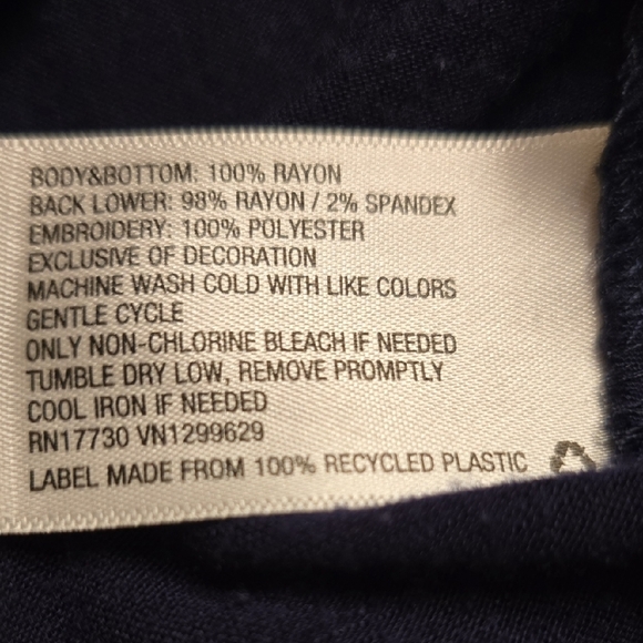 Knox Rose Floral Embroidered Blouse in Deep Blue - Picture 15 of 16